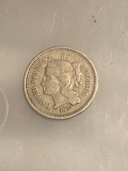 1867 three cent nickel