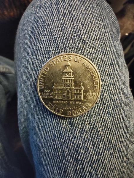 1776-1976 Kennedy half dollar with error on reverse&hellip;