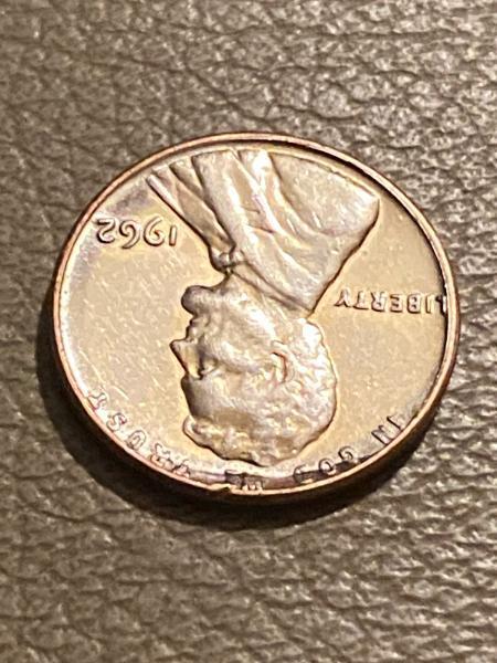 1962 penny no mint mark “L” stamped sideways on rim&hellip;