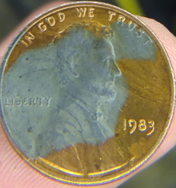 1983 penny no mint mark plating error what's&hellip;