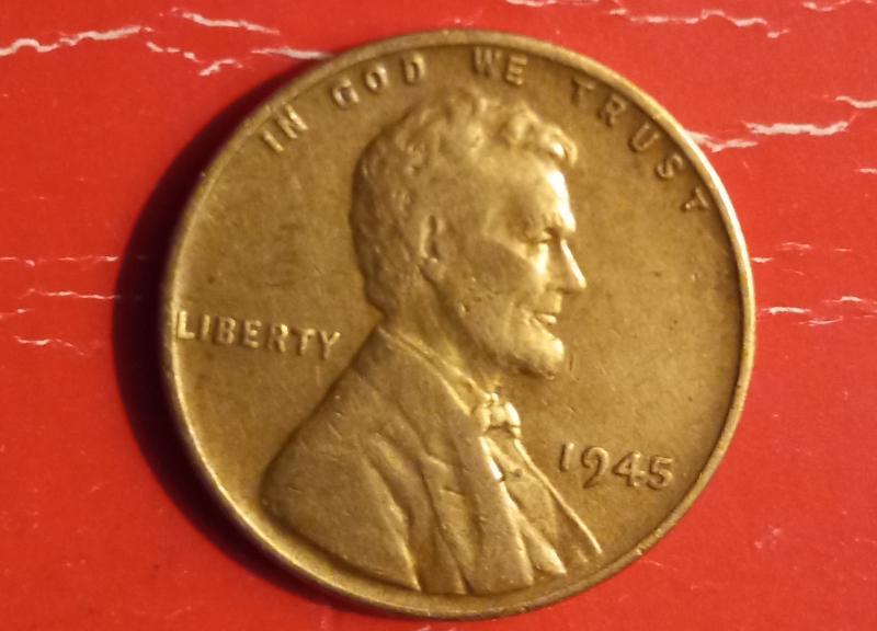 1945 no mint wheat penny