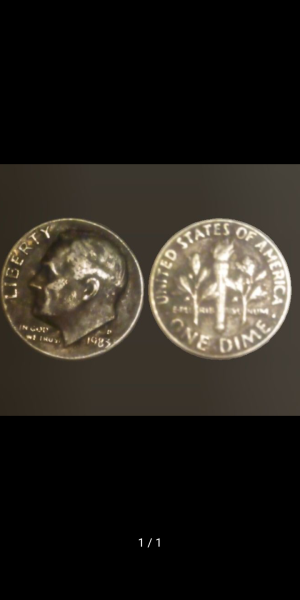 USA 1 Dime, Roosevelt Dime 1983-D MS-60