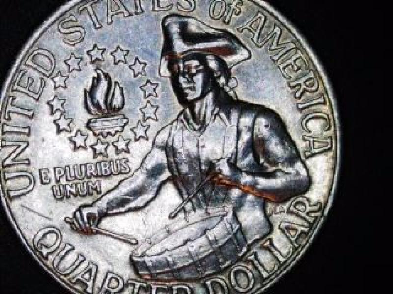 This Bicentennial Washington Quarter has what looks like&hellip;