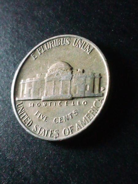 1960 Nickel (mint mark on Reverse Side)