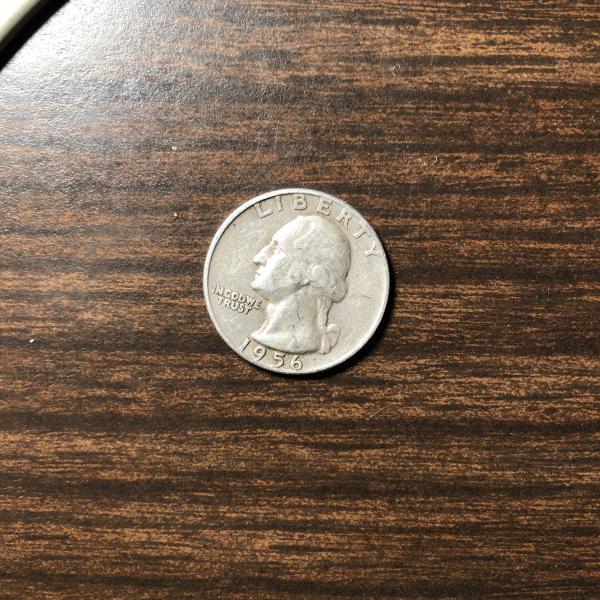 1956 United States silver quarter minted in Denver&hellip;