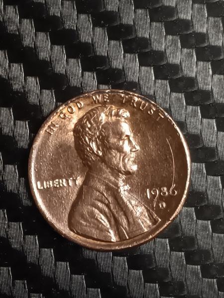 1986 D Lincoln penny