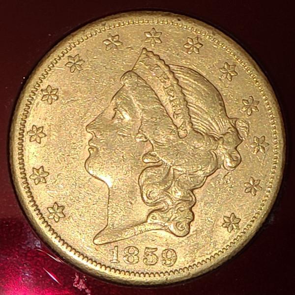 1859-S Liberty Head Double Eagle (Raw)