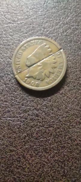 1908 Indian Head penny with a cut across&hellip;