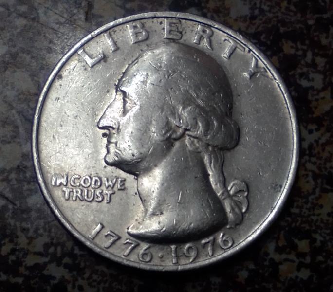 1776 to 1976 quarter, no mint mark