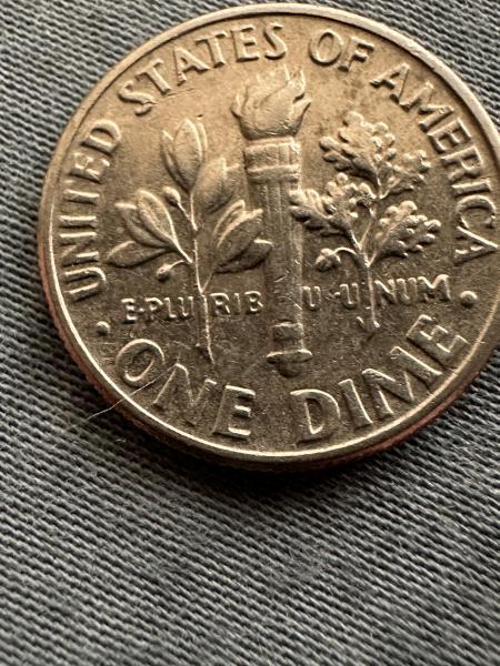 1990 P Roosevelt Dime Striking error on the&hellip;