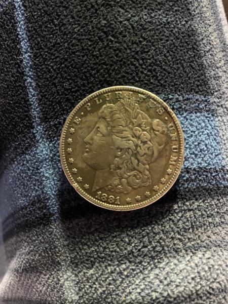 1881 O Morgan silver dollar Toned