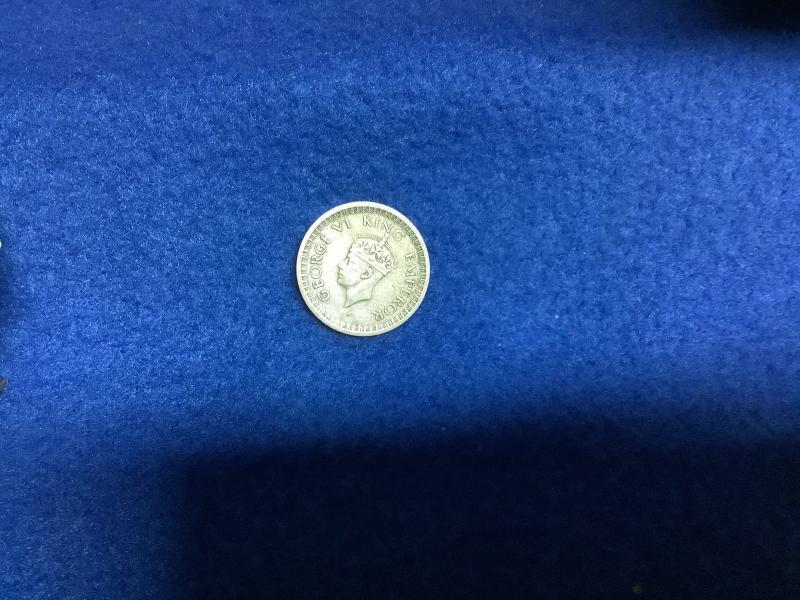 1945 India,British 1/2 Rupee