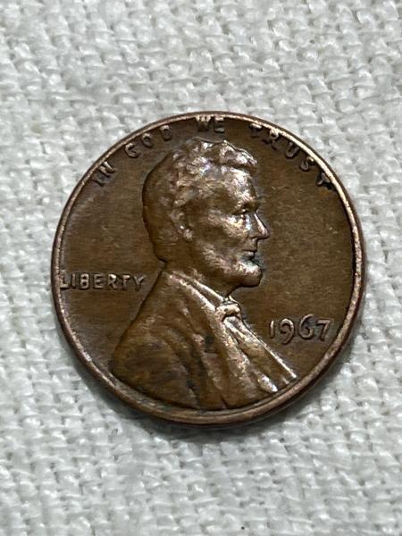 This is a 1967 penny with the words&hellip;