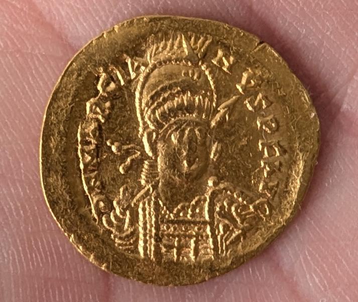 Looks like a Byzantine/ Leo I coin. I'm&hellip;
