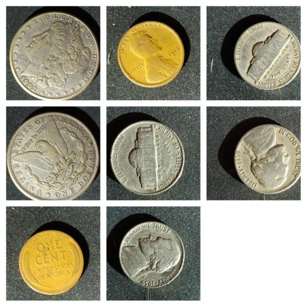Two 1939 nickels 1902 dollar coin 1918 wheat&hellip;