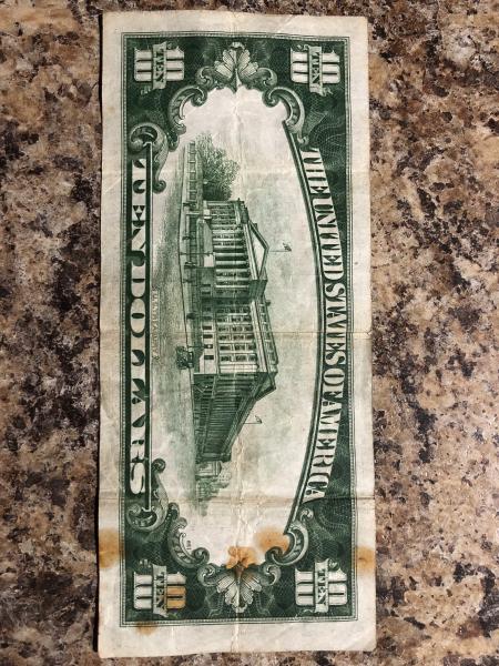 Ten dollar silver certificate