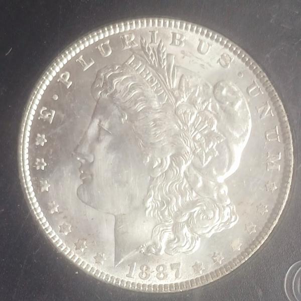 I believe this is an uncirculated 1887 morgan&hellip;