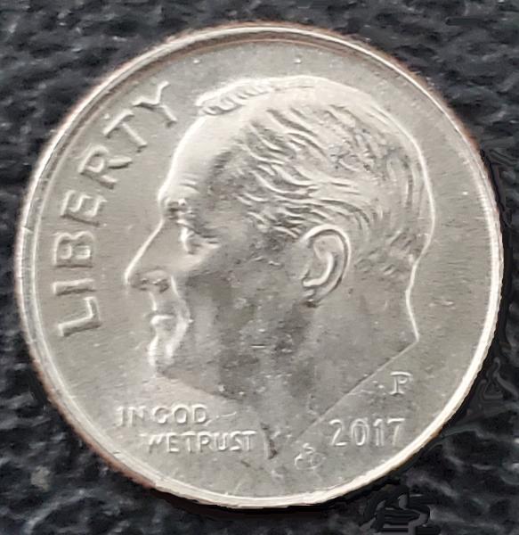 2017 P Dime minted off center with what&hellip;
