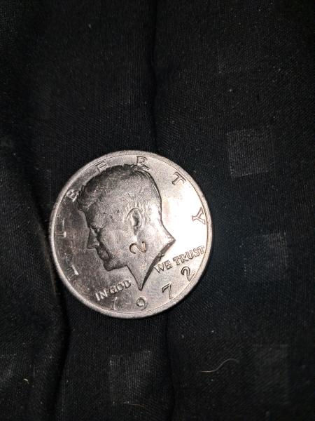 1972 half dollar with a 2 imprinted in&hellip;