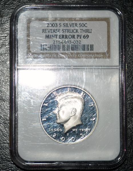 2003 S Silver 50C Kennedy Reverse struck thru&hellip;