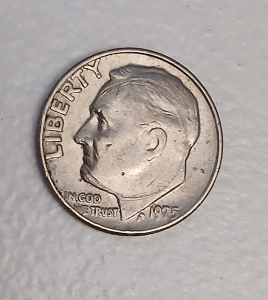 1975 dime with error there is a ring…