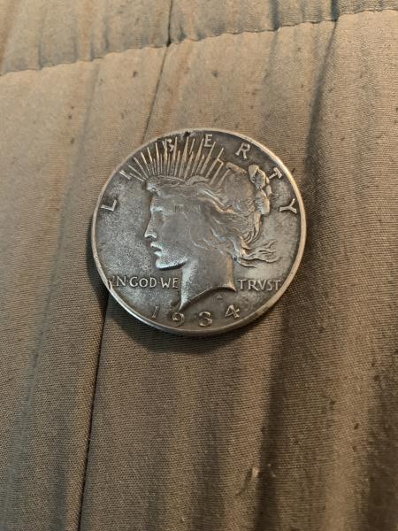 1934 S peace dollar