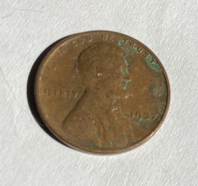 1937 circulated wheat penny