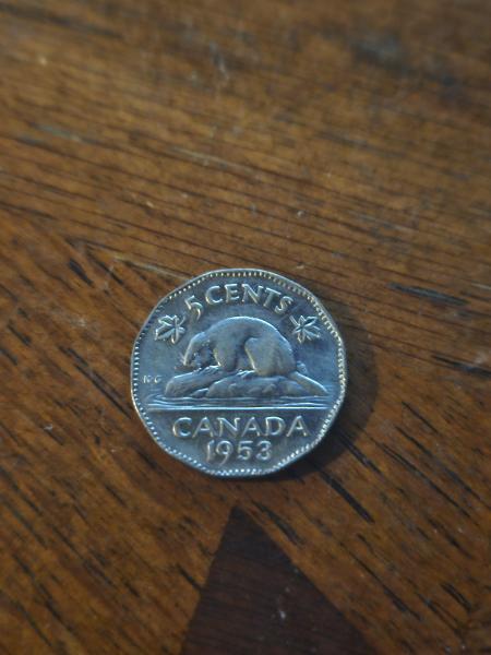 1953 Canadian nickel