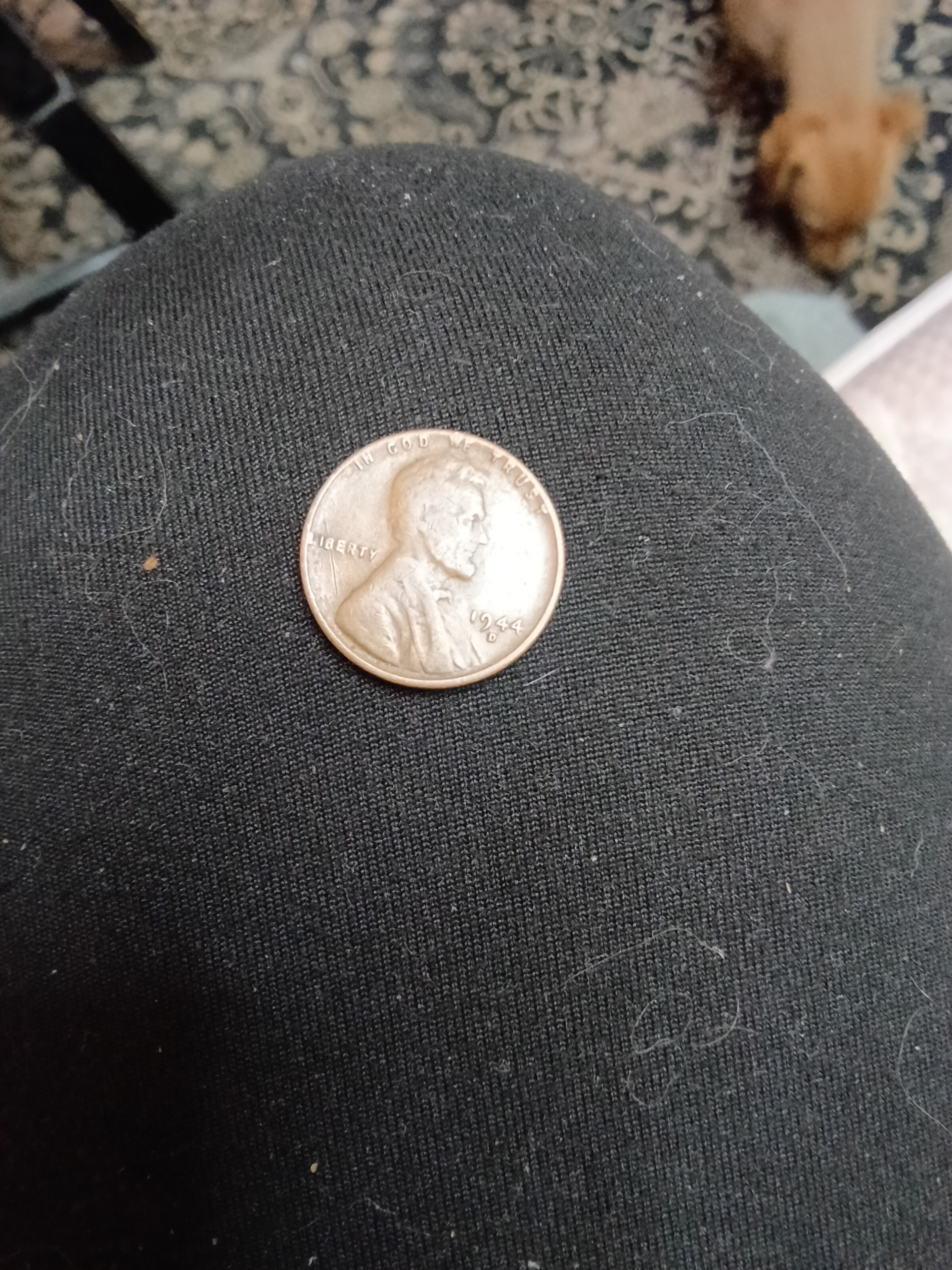 1944 wheat penny d mark looks to be…