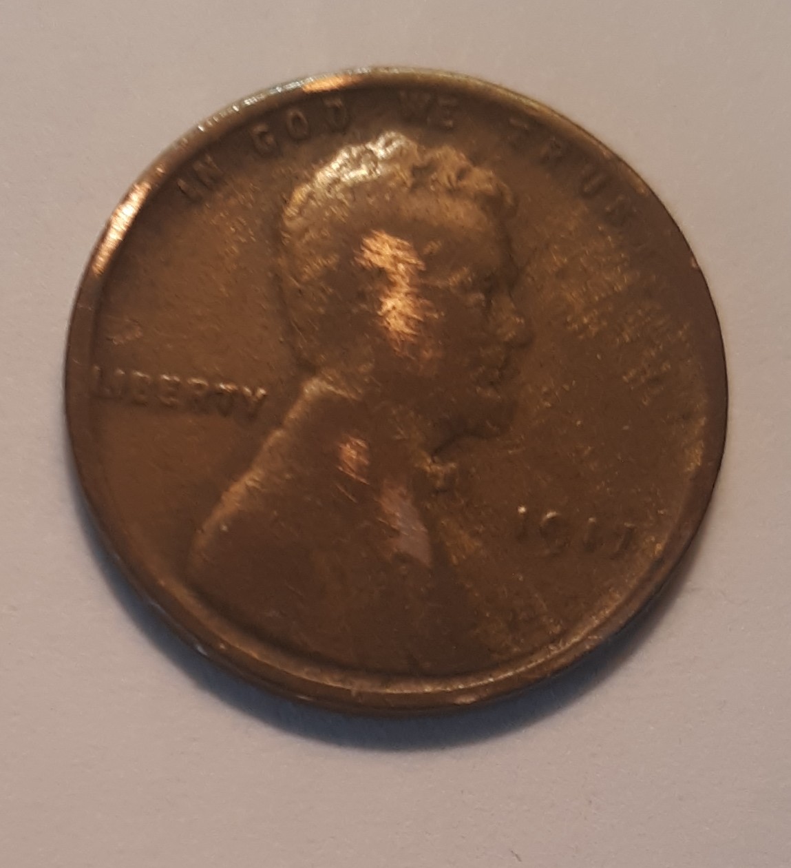 1917 penny with apparent errors Collected from change&hellip;