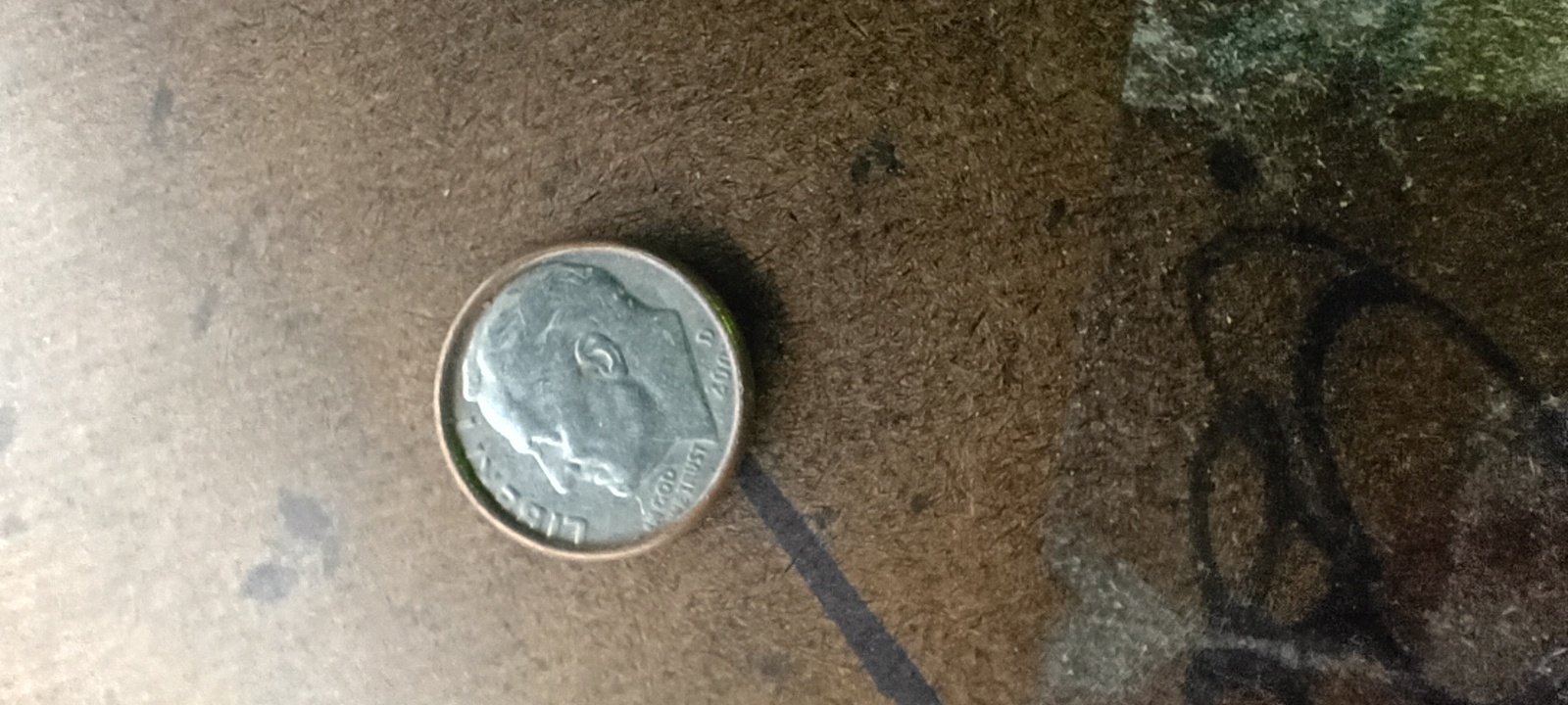 Damaged dime