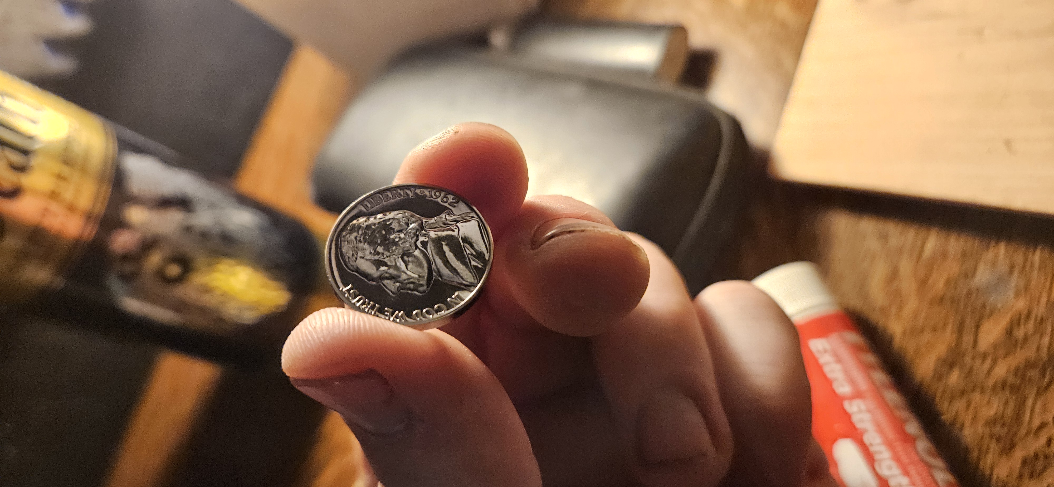 62' gem proof nickle. Even purple tone both…